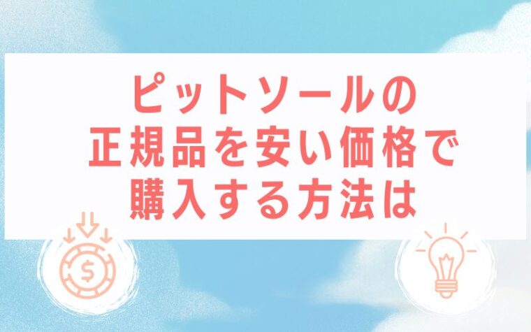 ピットソールの正規品を安い価格で購入する方法は